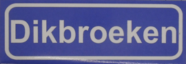 Koelkastmagneet plaatsnaambord Dikbroeken
