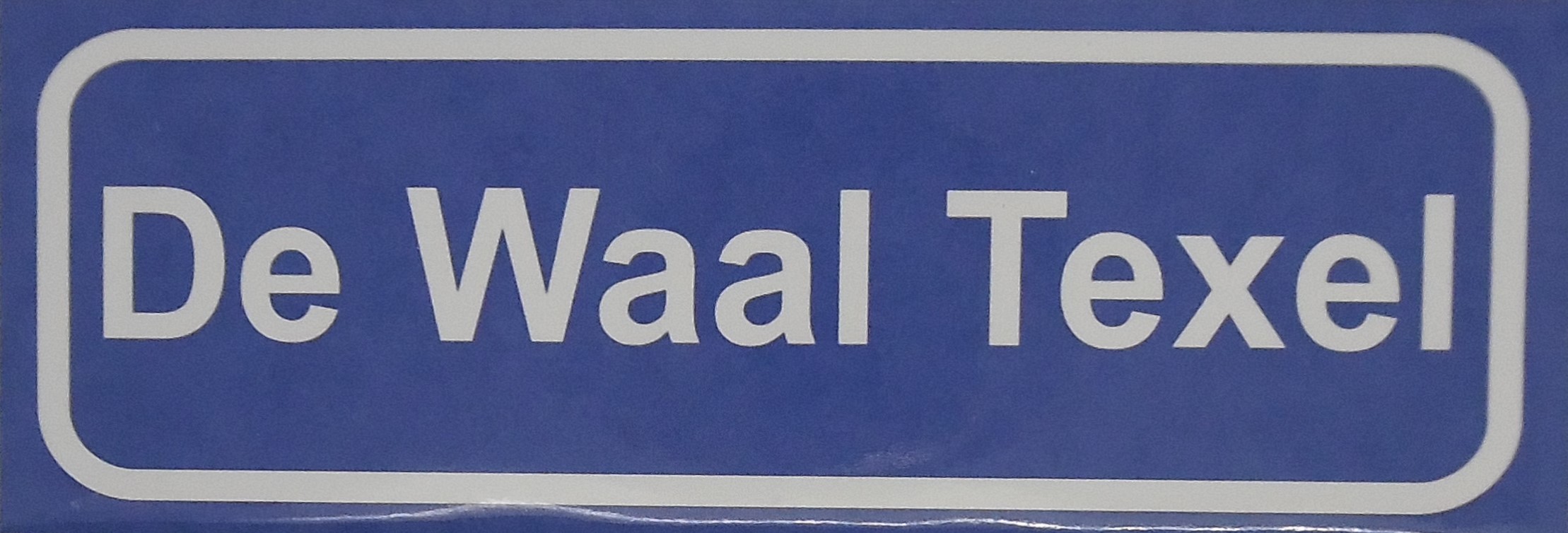 Koelkastmagneet plaatsnaambord De Waal Texel
