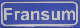 Koelkastmagneet plaatsnaambord Fransum