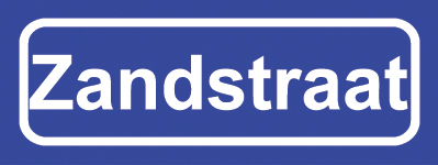 Koelkastmagneet plaatsnaambord Zandstraat