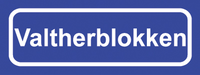 Koelkastmagneet plaatsnaambord Valtherblokken