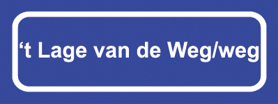 Koelkastmagneet plaatsnaambord 't Lage van de Weg/weg