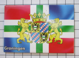 koelkastmagneet  vlag met wapen  Groningen N_GR1.009