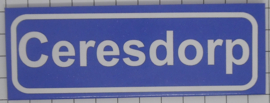Koelkastmagneet plaatsnaambord Ceresdorp