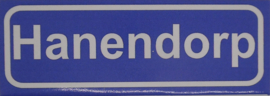 Koelkastmagneet plaatsnaambord Hanendorp