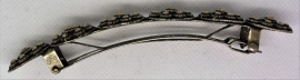 Haarspeld extra groot  10 cm lengte met zeeuwse knopen zwaar verzilverd EAN 0087184815118 geplaatst