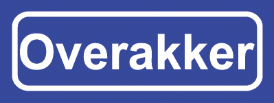 Koelkastmagneet plaatsnaambord Overakker