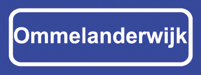 Koelkastmagneet plaatsnaambord Ommelanderwijk