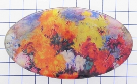 HAO 322 haarspeld 8 cm bloemen Vincent van Gogh, made in France haarclip, beste kwaliteit, klemt uitstekend.