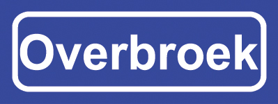 Koelkastmagneet plaatsnaambord Overbroek