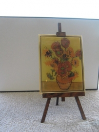 SCH 001 Schildersezeltje 22 cm hoog, Vincent van Gogh, Zonnebloemen