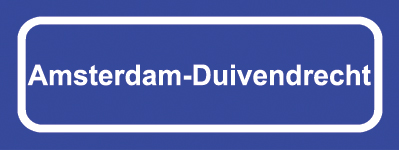 Koelkastmagneet plaatsnaambord Amsterdam-Duivendrecht