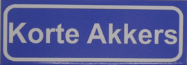 Koelkastmagneet plaatsnaambord Korte Akkers