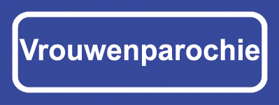 Koelkastmagneet plaatsnaambord Vrouwenparochie