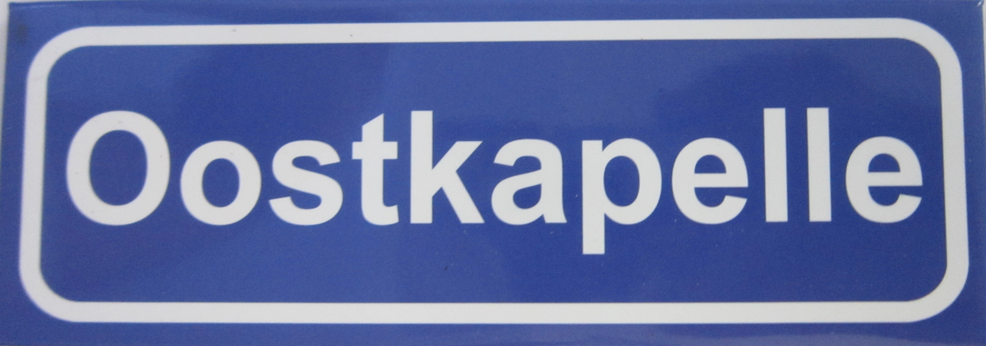 Koelkastmagneet plaatsnaambord Oostkapelle