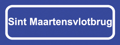 Koelkastmagneet plaatsnaambord Sint Maartensvlotbrug