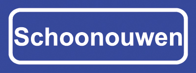 Koelkastmagneet plaatsnaambord Schoonouwen