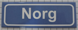 Koelkastmagneet plaatsnaambord Norg