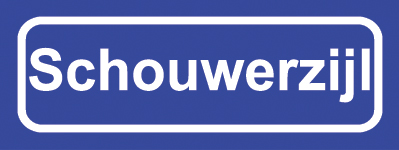Koelkastmagneet plaatsnaambord Schouwerzijl