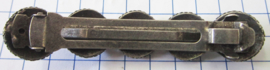 ZKG442 Haarspeld 8 cm met zeeuwse knopen met veel bolletjes, zwaar verzilverd, made in France haarclip, beste kwaliteit, klemt uitstekend.