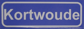Koelkastmagneet plaatsnaambord Kortwoude