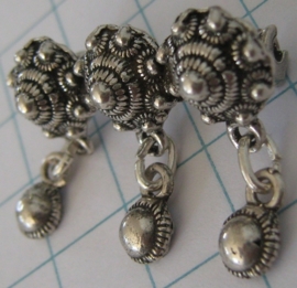 ZKB 902 Broche 3+3 zeeuwse knopjes zwaar verzilverd