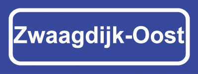 Koelkastmagneet plaatsnaambord Zwaagdijk-Oost