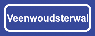 Koelkastmagneet plaatsnaambord Veenwoudsterwal