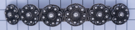 Grote Haarspeld 10 cm ZKG435 met 6 zeeuwse knopjes zwaar verzilverd, made in France haarclip, beste kwaliteit, klemt uitstekend.