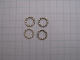 bedel/tussenstuk ring vezilverd, per 2 stuks