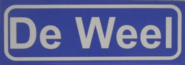 Koelkastmagneet plaatsnaambord De Weel