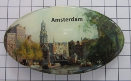 Haarspeld ovaal 8cm HAO 314 munttoren Amsterdam, made in France haarclip, beste kwaliteit, klemt uitstekend.