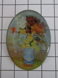 BRO 803 Broche bloemenvaas van Gogh
