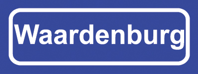 Koelkastmagneet plaatsnaambord Waardenburg