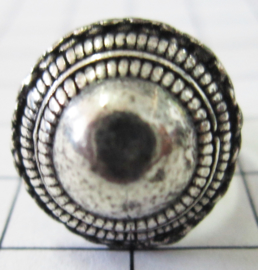 ring zeeuwse knop zonder kleine bolletjes, zwaar verzilverd ZKR302