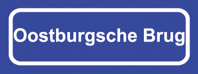 Koelkastmagneet plaatsnaambord Oostburgsche Brug