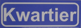 Koelkastmagneet plaatsnaambord Kwartier
