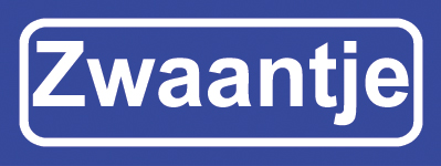 Koelkastmagneet plaatsnaambord Zwaantje
