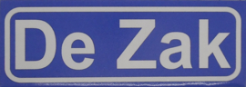 Koelkastmagneet plaatsnaambord De Zak