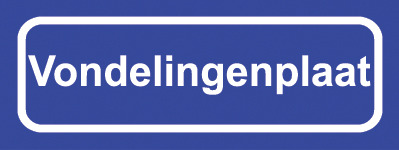 Koelkastmagneet plaatsnaambord Vondelingenplaat