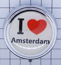 PIL001 pillendoosje i love Amsterdam