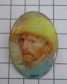 BRO 805 Broche zelfportret Vincent van gogh