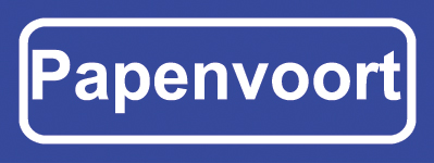 Koelkastmagneet plaatsnaambord Papenvoort