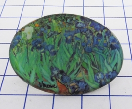 Irissen Vincent van Gogh HAM 403 Haarspeldje 4 cm, made in France haarclip, beste kwaliteit, klemt uitstekend.