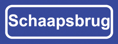 Koelkastmagneet plaatsnaambord Schaapsbrug