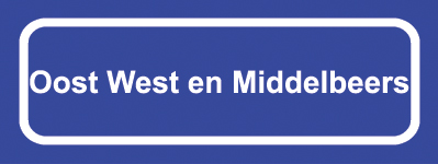 Koelkastmagneet plaatsnaambord Oost West en Middelbeers