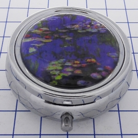 PIL305 pillendoosje blauwe waterlelies Claude Monet