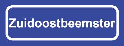 Koelkastmagneet plaatsnaambord Zuidoostbeemster