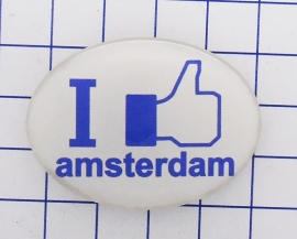 HAM 301 haarspeldje 4 cm, I like Amsterdam, made in France haarclip, beste kwaliteit, klemt uitstekend.