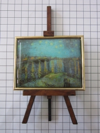 SCH040 Schildersezeltje 16 cm hoog, Vincent van Gogh, Sterrennacht